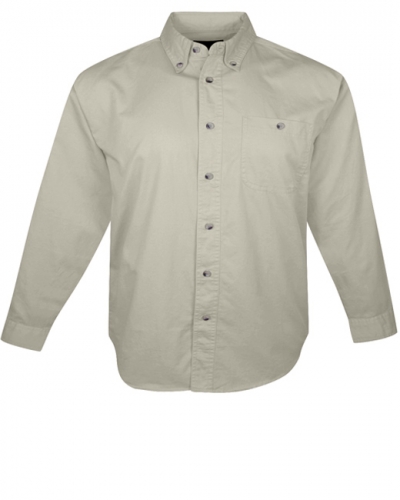 TALL / Extended Sizes Shirt  100%Cotton Twill   Long Sleeve 